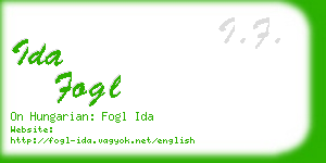 ida fogl business card